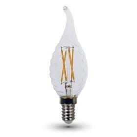 Bec LED - 4W Filament  E14 Twist Candle Tail 2700K Dimabil