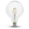 Bec LED - 4W Filament  E27 G125 2700K Dimabil