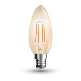 Bec LED - 4W Filament  E14 Candle Amber Cover 2700K