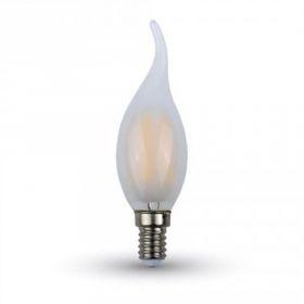 Bec LED - 4W Filament  E14 Frost Cover Candle Tail