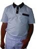 Tricou polo alb maneca scurta