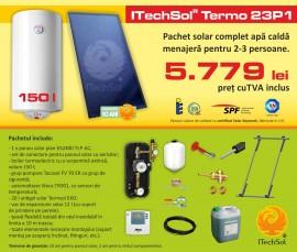 Pachet solar (kit) complet Casa Verde pentru apa calda menajera pentru 2-3 persoane, 150 litri (ITechSol&reg; Termo 23P1)