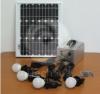 Kit fotovoltaic cu led-uri pentru cabane 15w/4led/12ah + incarcator