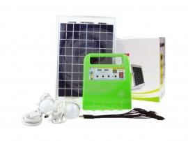 Kit solar fotovoltaic complet, cu 2 becuri LED, FM Radio + MP3 Player si incarcator dispozitive mobile