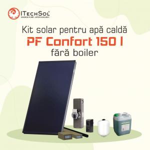 Pachet solar (kit) apa calda menajera pentru 2-3 persoane, fara boiler (PF Confort 150 l, fara boiler)