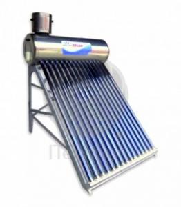 Kit solar nepresurizat compact, cu boiler inox 150 litri si 15 tuburi vidate