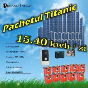 Pachet fotovoltaic 15.40 Kwh/zi Titanic
