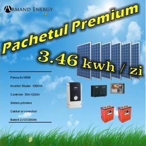 Pachet fotovoltaic 3.46 kwh/zi Premium