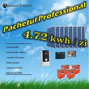 Pachet fotovoltaic 4.72 kwh/zi Professional