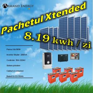 Pachet fotovoltaic 8.19 kwh/zi Xtended
