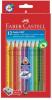 Creioane colorate 12 culori + ascutitoare jumbo grip