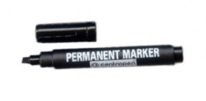 Permanent marker Centropen 8576 - varf tesit, negru
