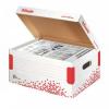 Container pt. arhivare Esselte Speedbox S din carton alb cu capac - 355x193x252 mm