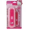 Set scolar 6 piese -1 penar, 2 creioane BH,1 rigla(15cm), 1 ascutitoare, 1 radiera - Hello Kitty