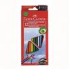 Creioane colorate triunghiulare 12 culori + ascutitoare eco