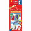 Creioane colorate junior grip 10 culori+ ascutitoare faber-castell