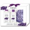 Cutie cadou OMIA Flower Lavanda BIO cu manusa exfolianta