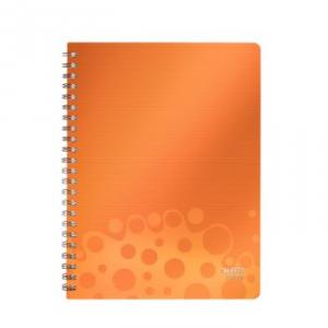 Caiet de birou A4 cu coperti din plastic Leitz Bebop - matematica, orange (80 file)