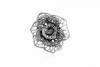 Inel din argint in forma de trandafir cu marcasite