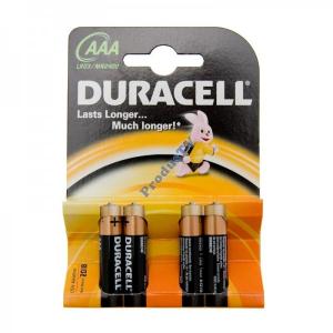 Set 4 baterii alcaline Duracell AAA