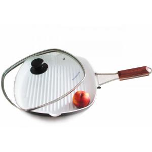 Tigaie grill din ceramica cu capac Grunberg 28 cm