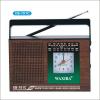 Radio AM/FM/SW cu 5 benzi si ceas Waxiba XB-781C