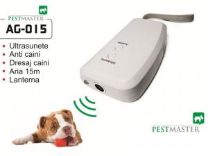 Pestmaster AG015 - Aparat cu ultrasunete pentru dresarea cainilor domestici sau alungarea cainilor agresivi cu actiune pe o suprafata de 15 m