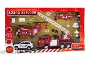 Set vehicule pompieri cu accesorii