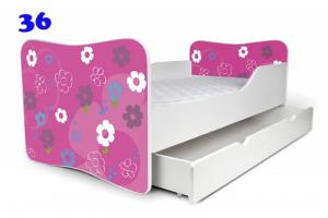 Patut Nobiko Butterfly 160x80 cu saltea si sertar C36