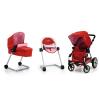 Set carucior papusi i'coo grow with me - red pink
