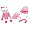 Set 3 piese pentru papusi go & care - spring pink