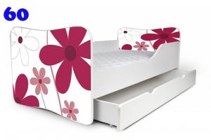 Patut Nobiko Butterfly 160x80 cu saltea si sertar C60