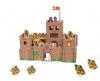Castel cavaleri globo din lemn cu 12 personaje