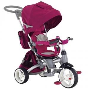 Tricicleta multifunctionala Little Tiger - Sun Baby - Visiniu