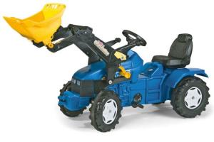 Tractor excavator cu pedale copii Rolly Toys 046713 Albastru