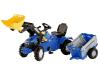 Tractor cu pedale si remorca copii Rolly Toys 049431