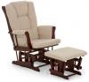 Fotoliu glider deluxe walnut/beige - hauck