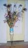 Suport vaza+vaza cu aranjament floral de colt