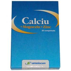 Amniocen Calciu + Magneziu + Zinc 20cpr