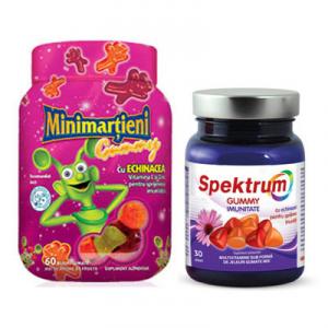Walmark Minimartieni Gummy cu Echinacea 60buc + Spektrum Gummy Imunitate 30buc