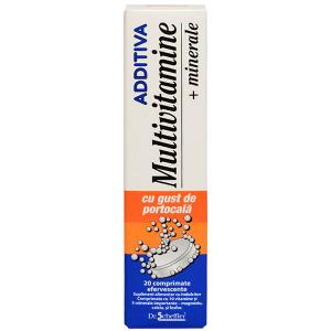 Additiva Multivitamine + minerale portocale 20cp efervescente