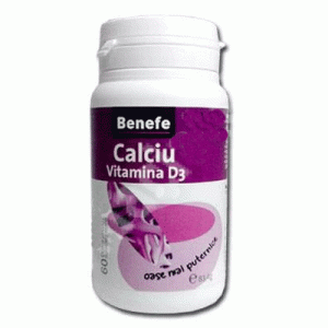Alevia Benefe Calciu Vitamina D3 60cps