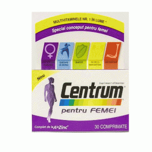 Wyeth Centrum pentru femei x 30cp