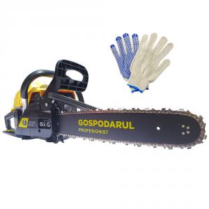 Motoferastrau GOSPODARUL PROFESIONIST GP-5200 cu lant de 32 de dinti si manusi de protectie