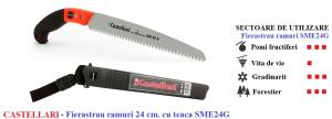 Fierastrau ramuri 24 cm. cu teaca SME24G PROFESIONAL Castellari