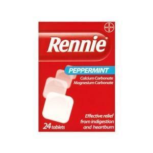 Bayer Rennie Pepermint 24 comprimate masticabile