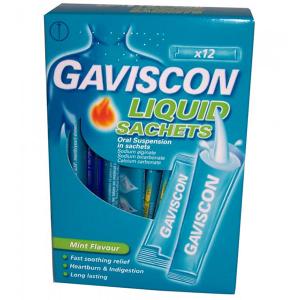 Reckitt Gaviscon mentol x 12 plicuri/10ml susp