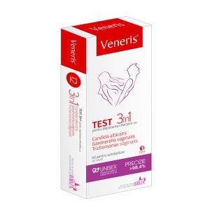 Veneris Test 3in1 depistare Candida Albicans/Gardnerella Vaginalis/Trichomonas Vaginalis
