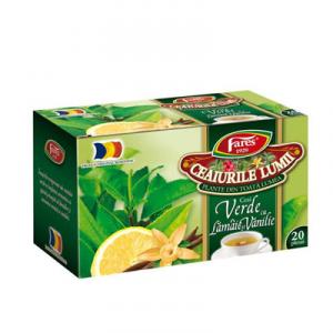 Fares Ceai verde lamaie+vanilie x 20dz