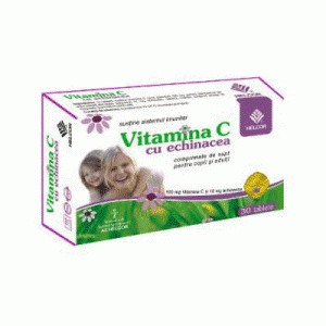 Helcor Vitamina C cu echinaceea 30 comprimate